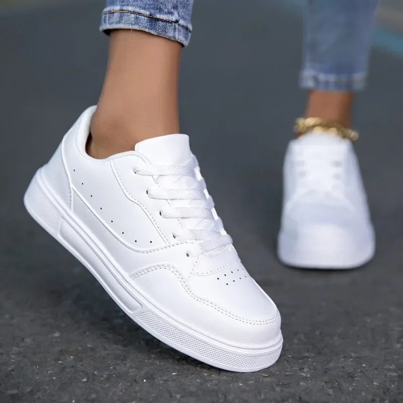 YRZL White Shoes Couple Sneaker Non Slip Running Shoes Soft Comfortable Tennis Sneaker for Men Women Athletic Jogging Shoes.