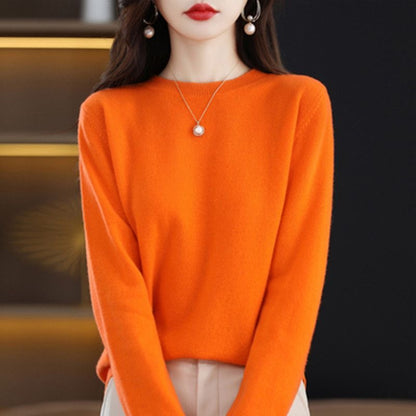 Frauen Pullover Oansatz Herbst Winter Grundlegende Pullover Warme Casual Pulls Jumper Koreanische Lange ärmeln Solide Strickwaren Bodenbildung Shirt.