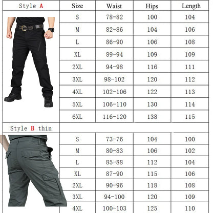 Tactical Cargo Pants Men Outdoor Waterproof SWAT Combat Military Camouflage Trousers Casual Multi Pocket Male Work Joggers.