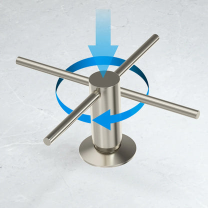 SAMODRA Messing-Seifenspender mit Verlängerungsrohr-Set, gebürstetes Nickel, Flüssigseife, Waschmittelspender für Küchenspüle, Badezimmer