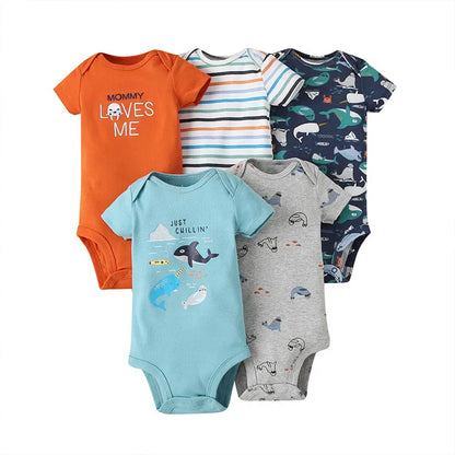 5 Pairs Neugeborenen Baby Body Kurzarm Infant Overall Kurzarm Baumwolle Overalls Neugeborenen Overall Kinder Baby Roup.