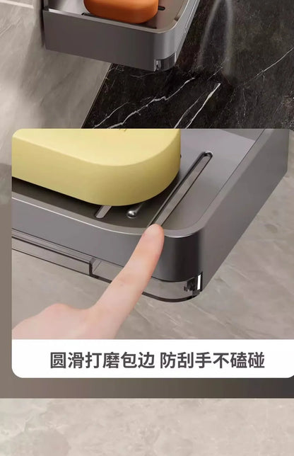 Moderne Badezimmer-Seifenschale zur Wandmontage ohne Wassersammlung, neue Balkon-Seifenkiste, Aufbewahrungsregal für den Haushalt