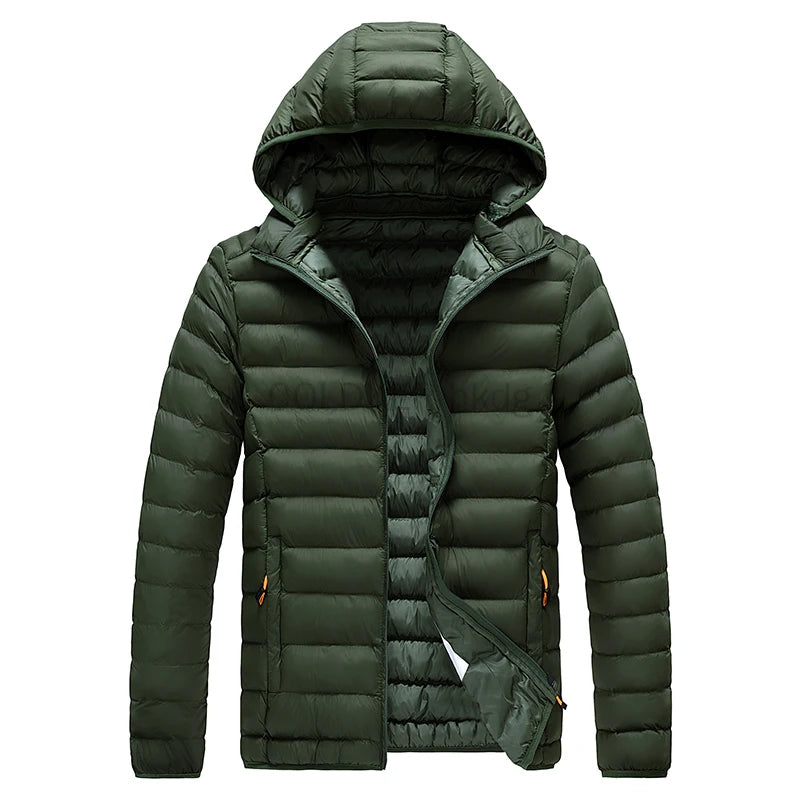 Men Parka Autumn Winter Warm Waterproof Jackets and Coats Mens Hooded Casual Outwear Detachable Hat Black Parkas Coat Male.