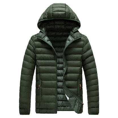 Men Parka Autumn Winter Warm Waterproof Jackets and Coats Mens Hooded Casual Outwear Detachable Hat Black Parkas Coat Male.