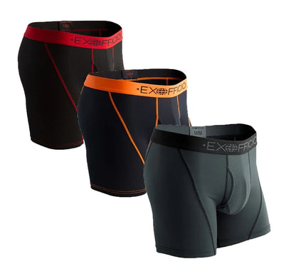 3er-Pack Exofficio Herren-Unterwäsche-Boxershorts mit Fliegen, Herren-Mesh, 15,2 cm, Boxershorts, Unterwäsche, Sport-Boxershorts, leicht, bequem