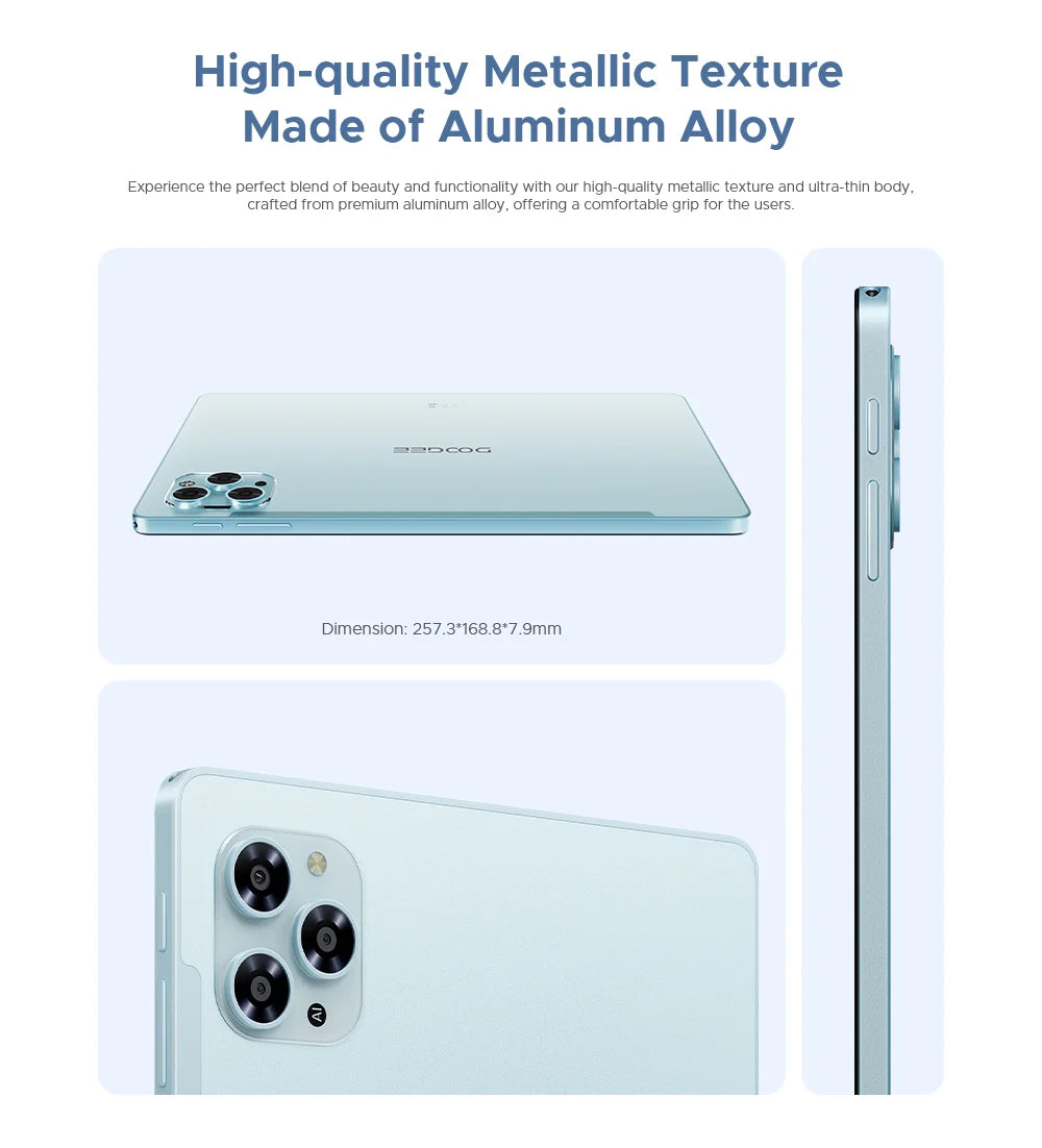 DOOGEE Tab G6 2 IN 1 Smart Tablet PC 11'' Screen Android 15 30GB RAM(6+24) 256GB ROM 8000mAh Battery Dual Speakers Widevine L1.