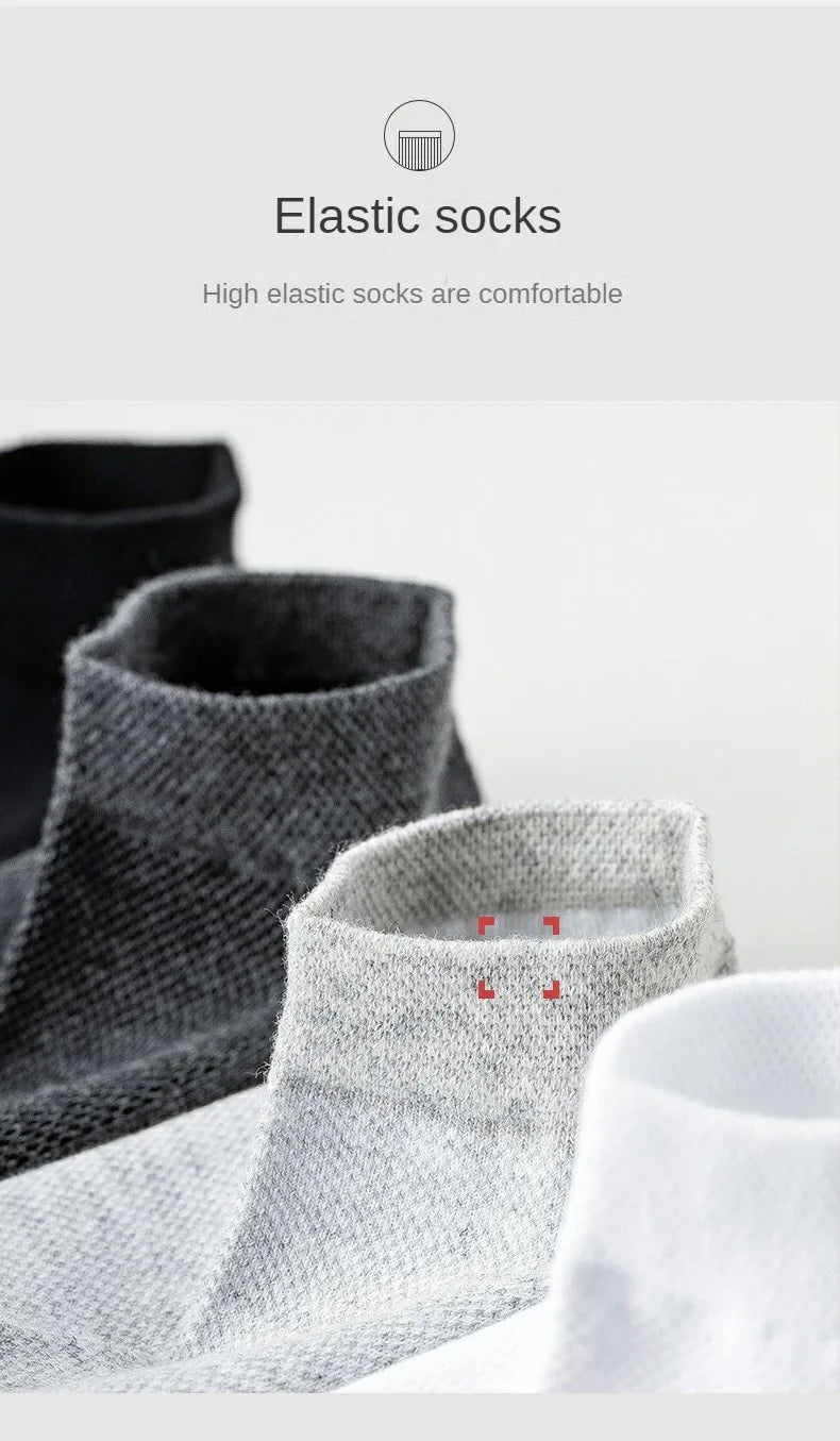 10 Pairs Men's Breathable Mesh Summer Short Socks, Sports Versatile Cotton Socks at Discount Price Sports and Casual Wear.