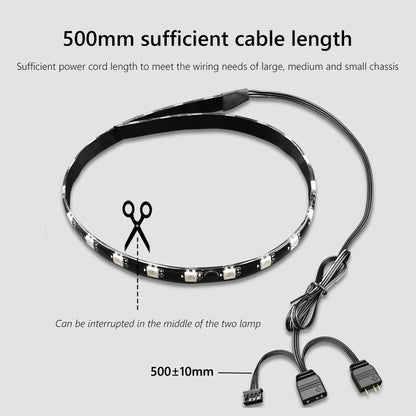 COOLMOON ARGB LED Strip Light 5V 3Pin/Small 4Pin Diamond Magnetic Colorful Atmosphere DIY Lamp Bar for PC Computer Case Chassis