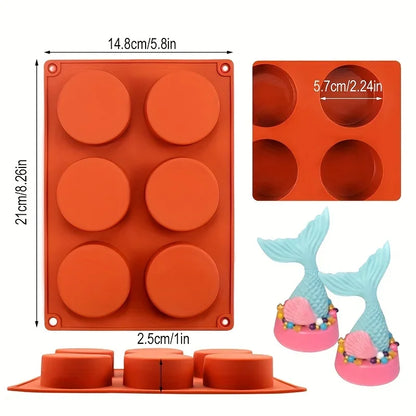 Cylinder Shaped Silicone Mold Soap Mold Chocolate Cookie Covered Sandwich Tool DIY Jelly Pudding Candy Kitchen Cake Baking Pan.