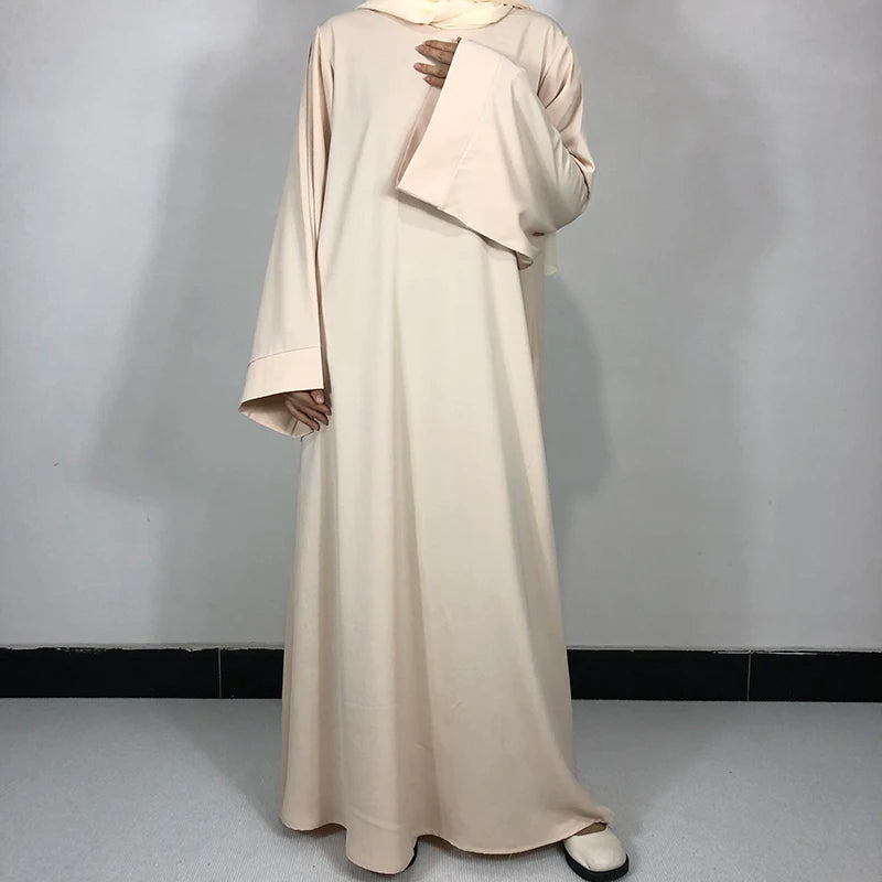 15 Colors Basic Plain Nida Abaya With Free Belt High Quality Muslim Women Modest Simple Dress EID Ramadan Islamic Clothing.