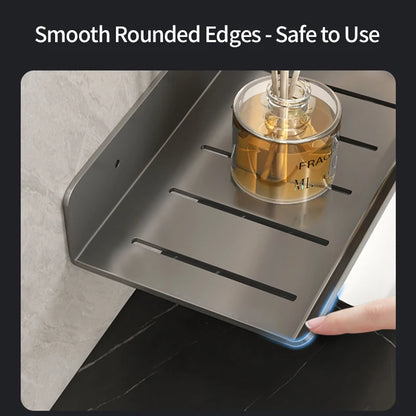 Badezimmerregal, Badezimmerregal, Toilettenlagerregal, Toilette, Küchenraum, Aluminium, zum Aufhängen an der Wand, stanzfreies Regal