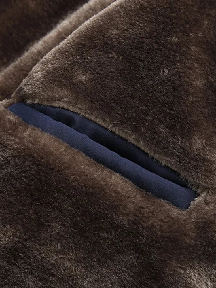 2024 New Men's Padded Cotton Clothing Fashion Casual Solid Color Windproof Lapel Long-Sleeved Jacket Street Beat Men's.