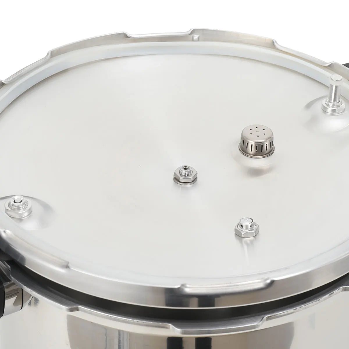 22L Aluminium Alloy Pressure Canner 90Kpa Thickened Explosion-proof Pressure Cooker Pot with Pressure Gauge and Safety Valve