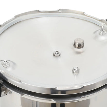 22L Aluminium Alloy Pressure Canner 90Kpa Thickened Explosion-proof Pressure Cooker Pot with Pressure Gauge and Safety Valve