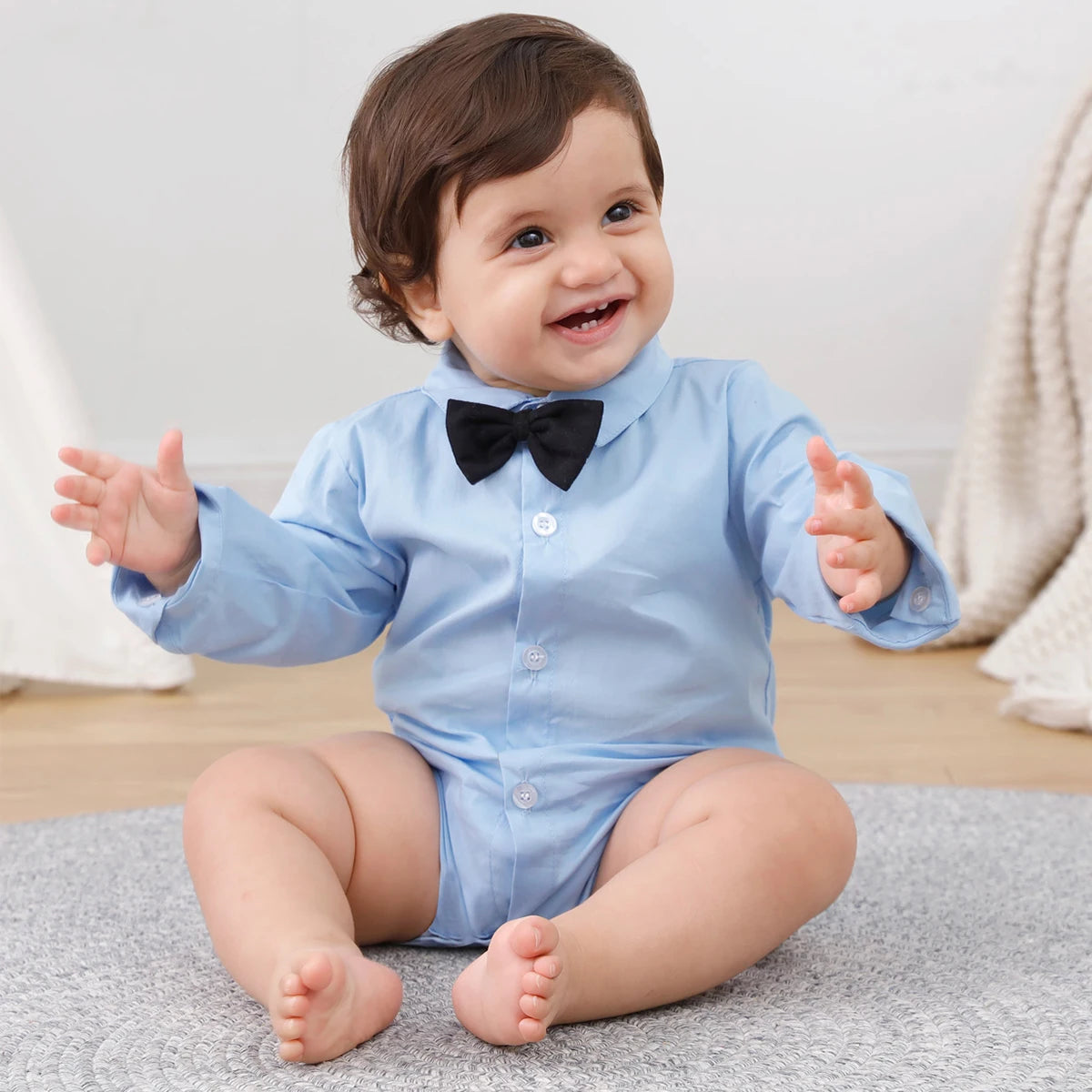 Baby Jungen Kleid Hemd Neugeborenen Taufe Body Säugling Hochzeit Taufe Weihnachten Formale Einteilige Herren Party Strampler.
