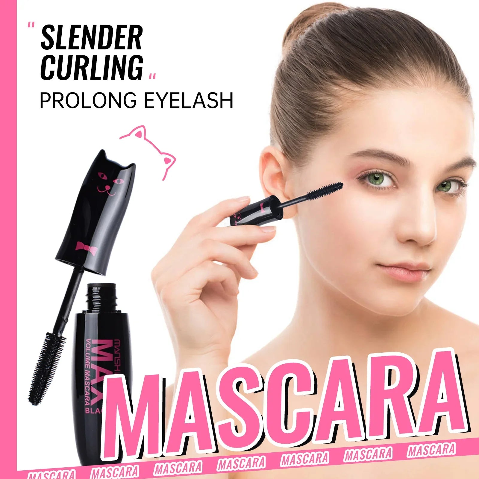 1PCS Fashion Original Max Volume Mascara Black Water-proof Curling And Thick Eye Eyelashes Makeup 4d Fiber Lash Mascara Beauty.