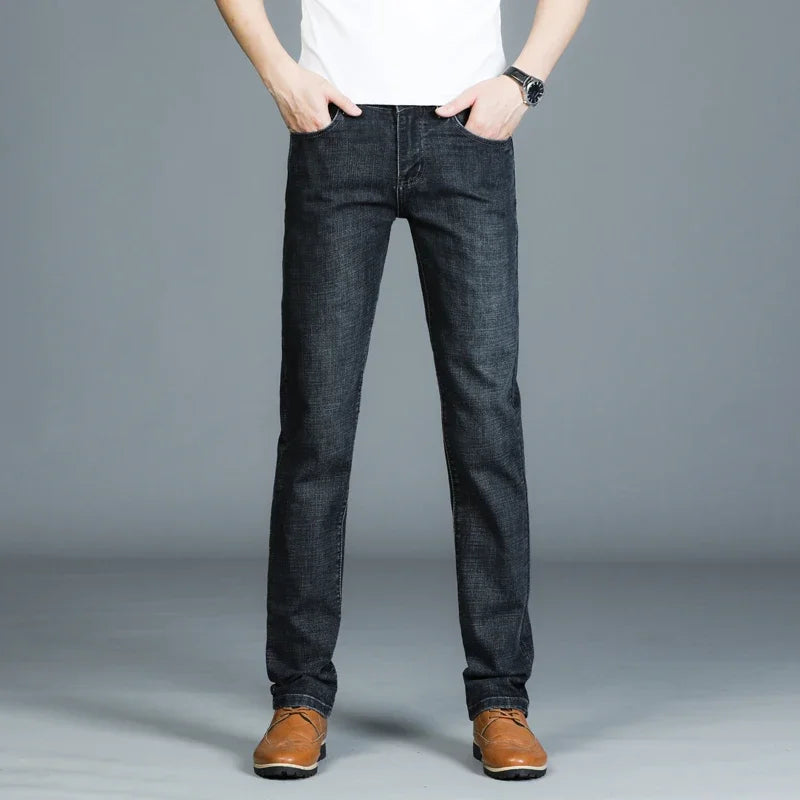 High Quality Mens Jeans Fashion Straight Denim Pants Men Classic Casual Jeans Male Plus Size Denim Trousers Ripped Jeans 28-40.