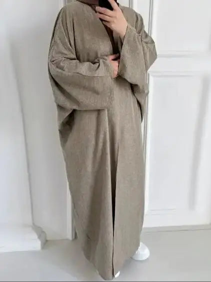 Ähnliche Baumwolle Leinen Batwing Kimono Abaya Dubai Islam Muslimischen Kleid Für Frauen Kebaya Kaftan Robe Musulmane Kaftan Marocain Femme