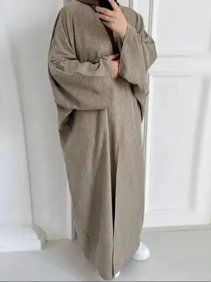 Ähnliche Baumwolle Leinen Batwing Kimono Abaya Dubai Islam Muslimischen Kleid Für Frauen Kebaya Kaftan Robe Musulmane Kaftan Marocain Femme
