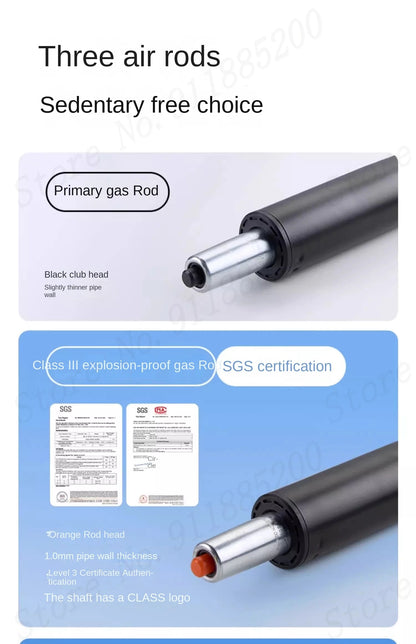 Ergonomischer Computerstuhl, Heimbüro, Lordosenstütze, Gaming-Stuhl, Liegestuhl aus Latex, atmungsaktives Mesh, 4D-verstellbare Armlehne