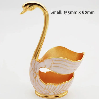 Swan-Shaped Cutlery Holder, Elegant Spoon and Fork Base, Luxury Tableware Storage, Stylish Kitchen Decor and Organizer for Home