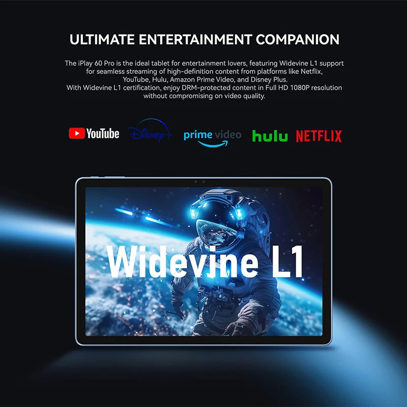 ALLDOCUBE iPlay60 Pro Tablet 10.95" 90Hz Display Helio G99 16GB(6GB+10GB Virtual) RAM 128GB ROM 4G LTE Android 14 7000mAh.
