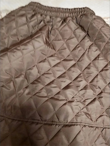 Autumn Winter Cotton Quilted Skirt Warm Womens A-line Faldas Vintage Thicken High Waist Saias Korean Fashion Knee-length Skirts.