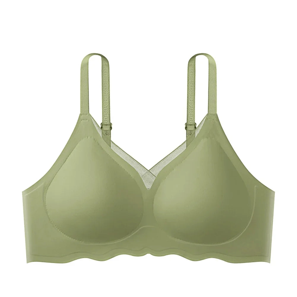 Daily Activities No-wire Bra Beautiful Back Casual Sexy Back Bra Casual Underwear Apricot Solid Pattern All Seasons.