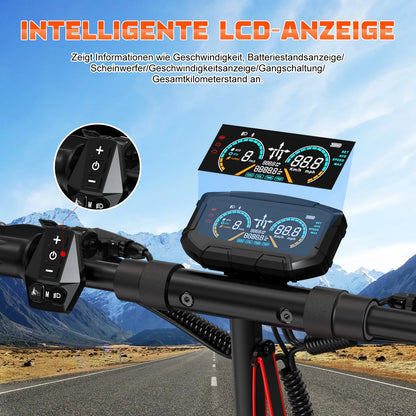 RCB Electric Scooter D5 Pro/D5 (ABE), 48V 27/20.8 Ah Battery, 500W Motor, 10“ Flatproof  Tyre, Dual Shock Absorption E Scooter.