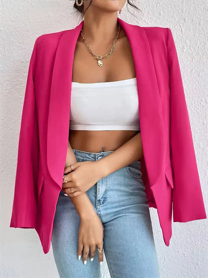 Koreanische Beliebte Rosa Neue Oberbekleidung Frauen 2024 Mode Weiblichen Frühling Jacke Casual Langarm Schwarz Blazer Mäntel.