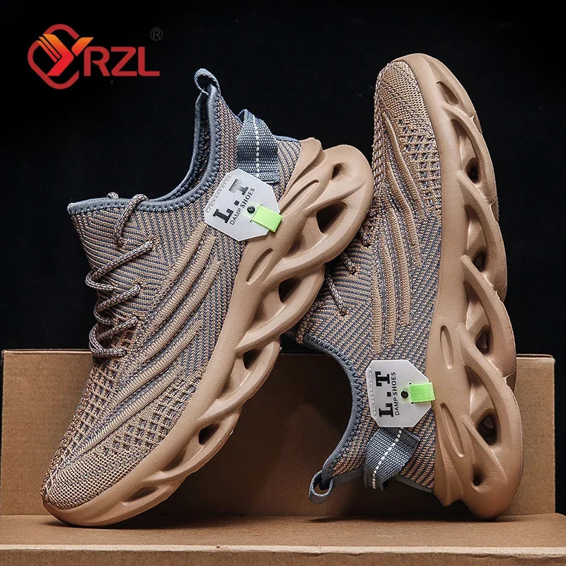 YRZL Männer Sport Laufen Schwarz Jogging Schuhe Casual Turnschuhe Outdoor Atmungsaktive Mesh Frauen Licht Stoßdämpfung Schwarz Tennis.