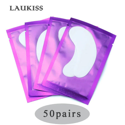 50/500/1000pcs Hydrogel Patches for Eyelashes Building Eyelash Extension Under Eye Pads Lash Stickers Tools Wholesale LAUKISS.
