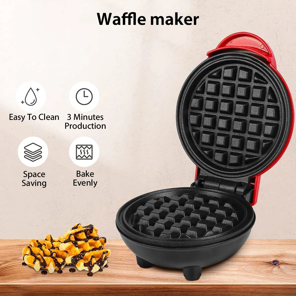 350W Mini Waffle Maker Electric Breakfast Maker Non Stick Pancake Bubble Egg Cake Oven Pan Eggette Machine.