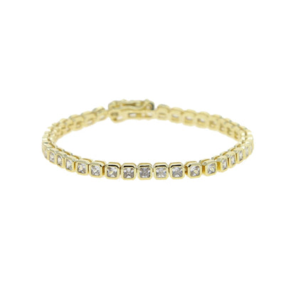 Various Shaped Geometric Bezel Cubic Zirconia 5A CZ Tennis Chain Bracelet Classic Fashion Women Jewelry.