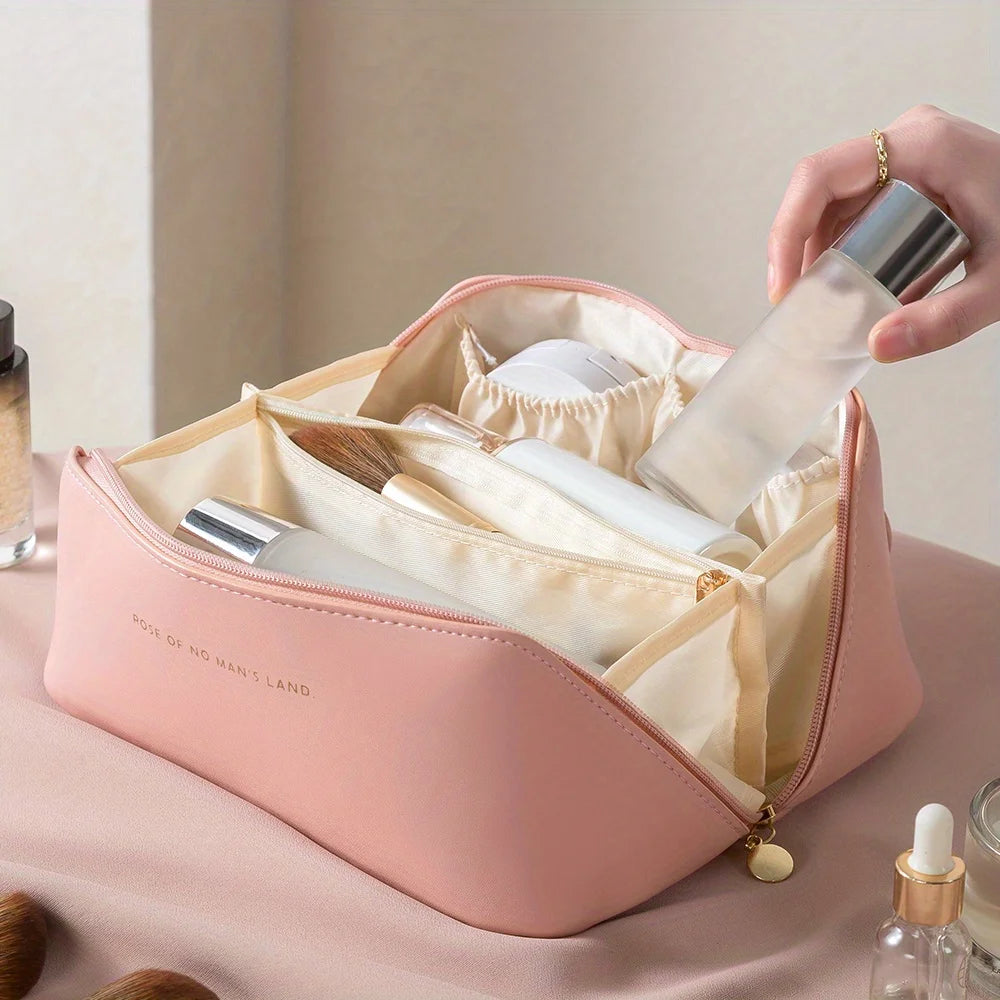 Makeup Organizer Female Toiletry Kit Bag Make Up Case Storage Pouch Luxury Lady Box, Cosmetic Bag, Organizer Bag For Travel Zip.