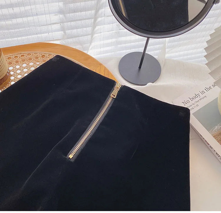 Autumn Winter High Waist Velvet Wide Leg Shorts Women Chic Double Breasted Short Pants Fashion Sexy Bottoms Casual Ropa Mujer.