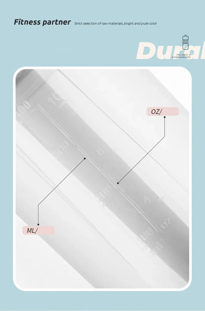 Shake Cup Sports Fitness Water Bottle Milkshake Cup Sports Plastic Water Cup Creative Plastic Drinking Cup Protein Powder Cup.