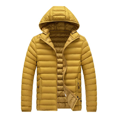 Men Parka Autumn Winter Warm Waterproof Jackets and Coats Mens Hooded Casual Outwear Detachable Hat Black Parkas Coat Male.