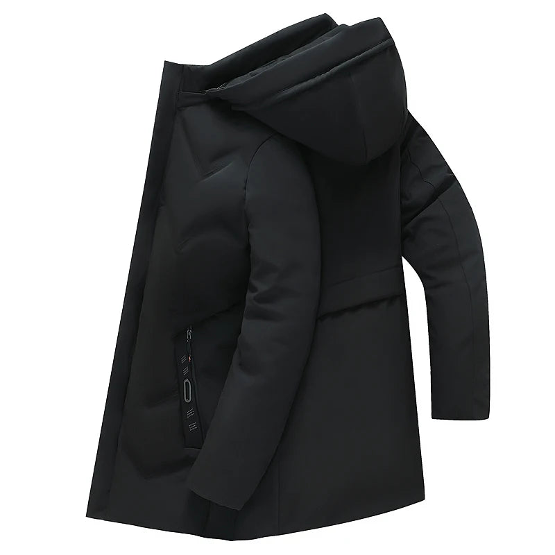 Top Grade Designer New Brand Men Parka Jacket Thick Casual Fashion Windbreaker Hooded Bubble Coats Long Mens Clothes 2025.