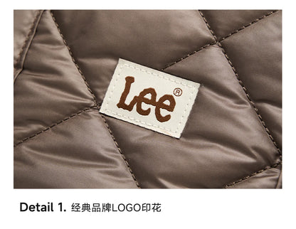LEE Large Soft Puffer Bag Women Big Size College Students Laptop Book Quilted Tote Bag Lady Down-filled Shopping School Bags
