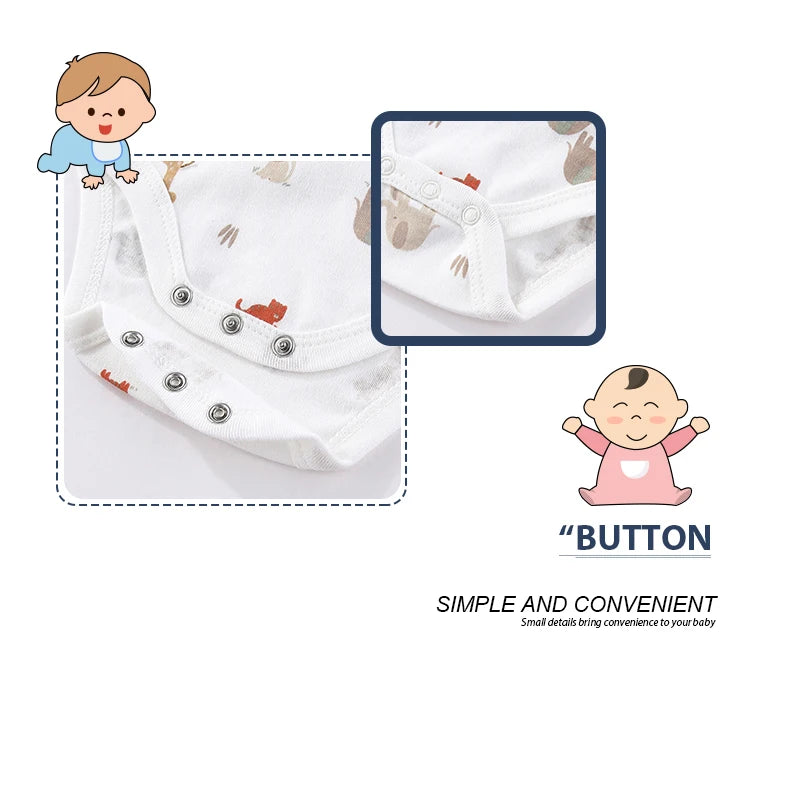 5 Teile/los Vier Jahreszeiten Mode Cartoon Kurzarm Baby Junge Mädchen Bodys Weiche Neugeborenen Onesies Kleidung.