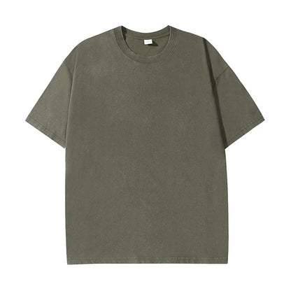 100% Cotton T-shirt Custom Logo Street Trend Short Sleeve T-shirt Embroidery Design European American Size Tops Printing Pattern