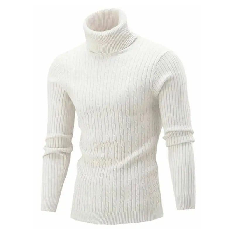 Turtleneck Pullovers Sweaters Men 2020 Autumn Winter Solid Color Long Sleeve Knitting Sweater Thickening Men's Bottoming Shirt.