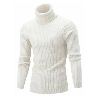 Turtleneck Pullovers Sweaters Men 2020 Autumn Winter Solid Color Long Sleeve Knitting Sweater Thickening Men's Bottoming Shirt.