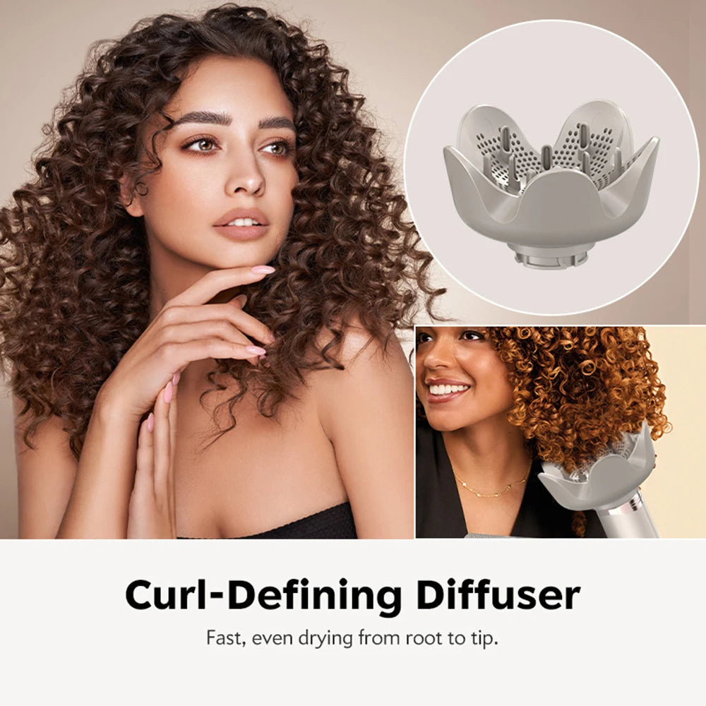 8 in 1 Professional Folding Hair Dryer Airwrap High Speed 110000rpm Blow Dryer Automatic Curling Iron Salon Hair Styling Tools.