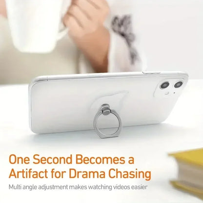 Transparent Cute Animal Round Phone Stand Foldable 360 Rotating Mobile Phone Ring Holder Smart Phone Accessories.