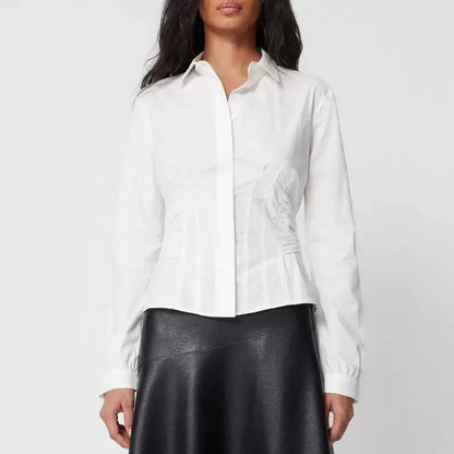 Kylie same style ~ KHY tie waist shirt slim back bow shirt women.