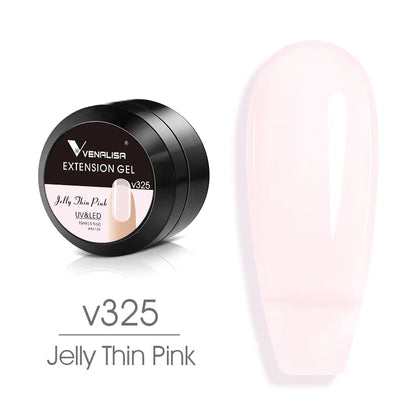 Venalisa Camouflage Nail Gel 15ml Soak Off UV LED Nail Polish Builder Construction Extend Semi Transparent  Jelly Poly Nail Gel