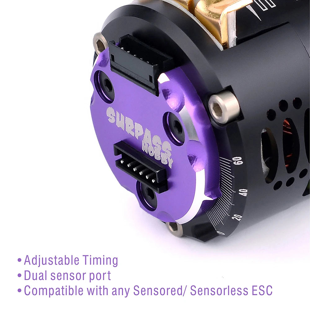 Surpass Hobby Rocket 540 V3 Brushless Motor 5.5T 6.5T 8.5T 10.5T 13.5T 21.5T For Modified Competition 1/10 1/12 F1 RC Drift Car.