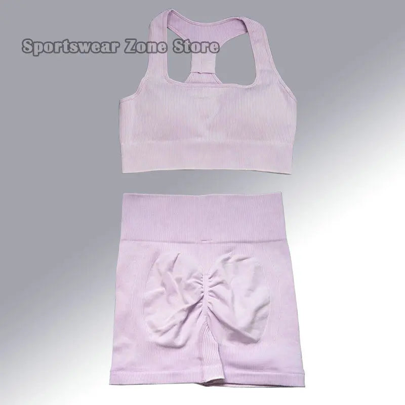 Yoga Suit High Waist Leggings Running Training Tights Sports Outfits Long Sleeve Crop Top Bra Seamless Fitenss Set Fitness Wear